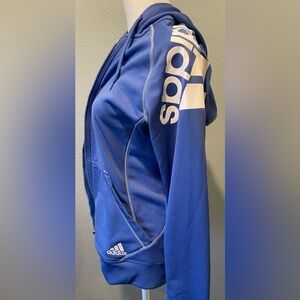 Adidas Blue Zip-Up Hoodie